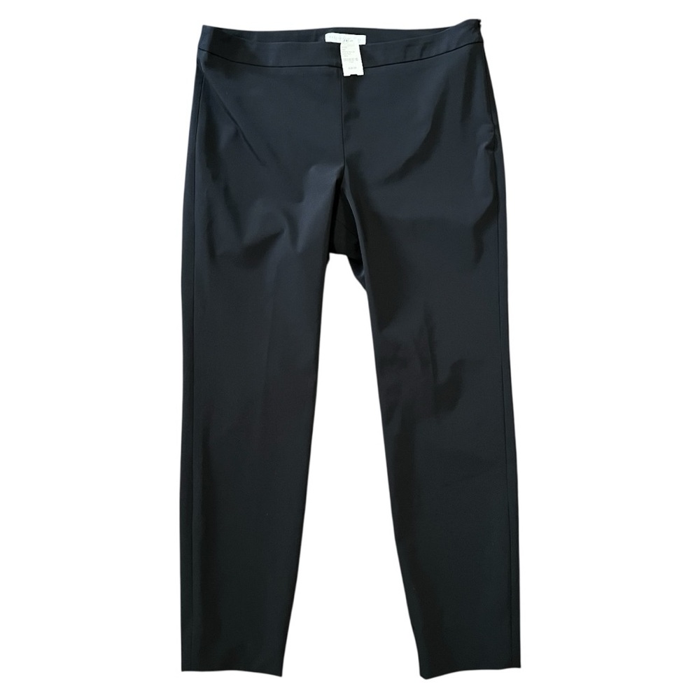 Fabiana Filippi Black Size Zip Beaded Split Hem Pants NWT IT 48